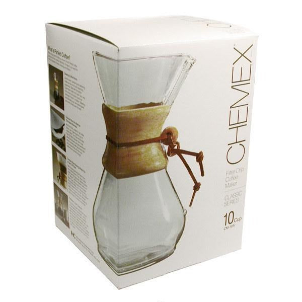 10-Cup Chemex Classic Pour-Over Coffee Maker with Wood Collar