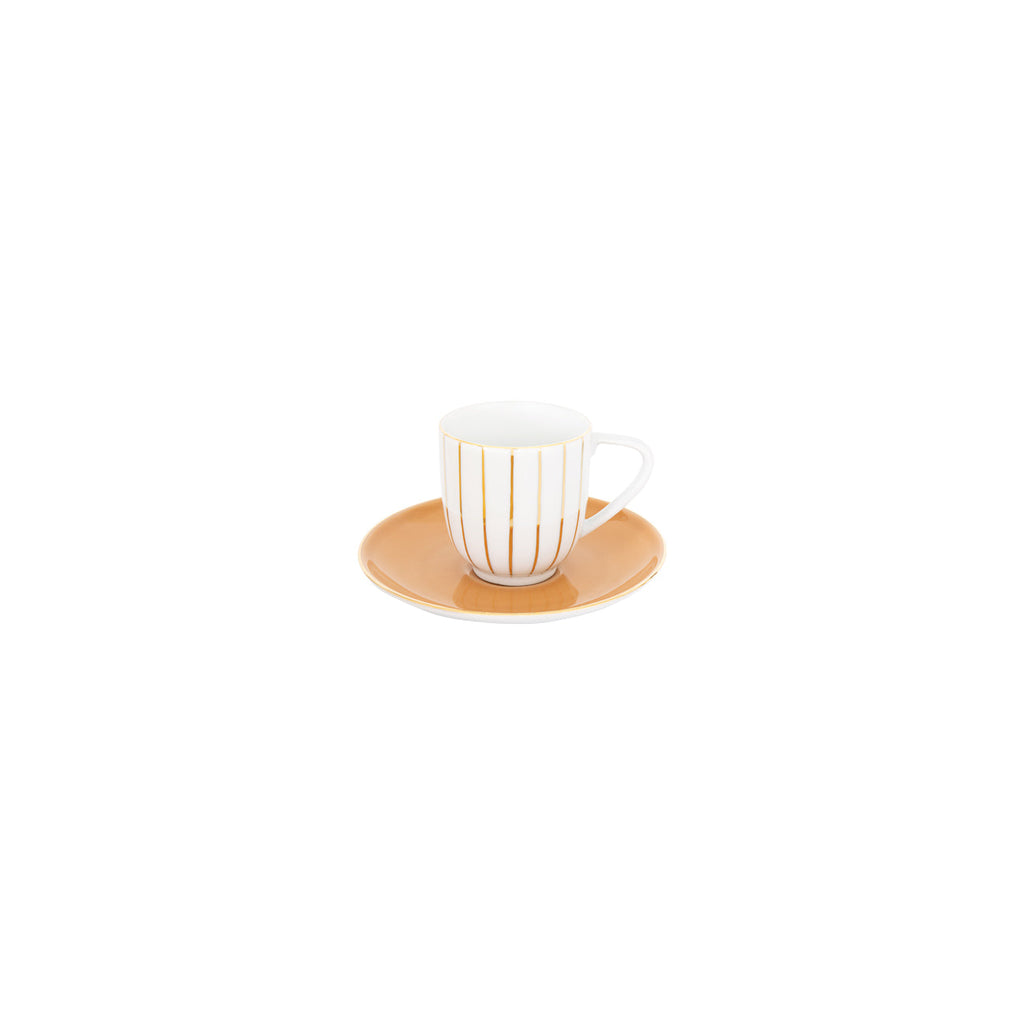 Golden Orbit Espresso Cup & Saucer (Set of 2)