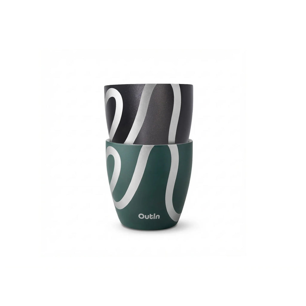 OutIn Double-Wall Stainless Espresso Cups – Set of 2