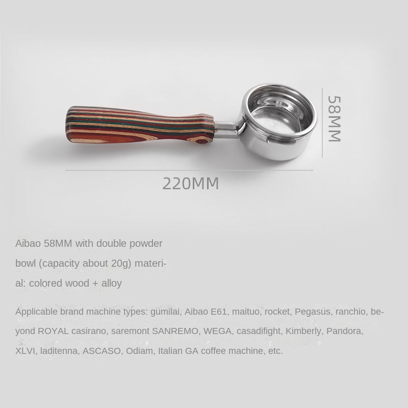 Bottomless Portafilter Handle – Colored Wood (Delonghi, Breville, Nuova, Expobar)