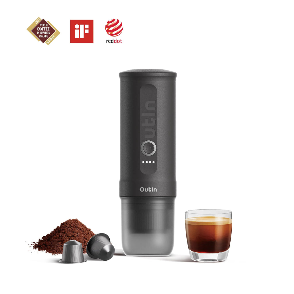 OutIn Nano Portable Electric Espresso Maker – Space Grey