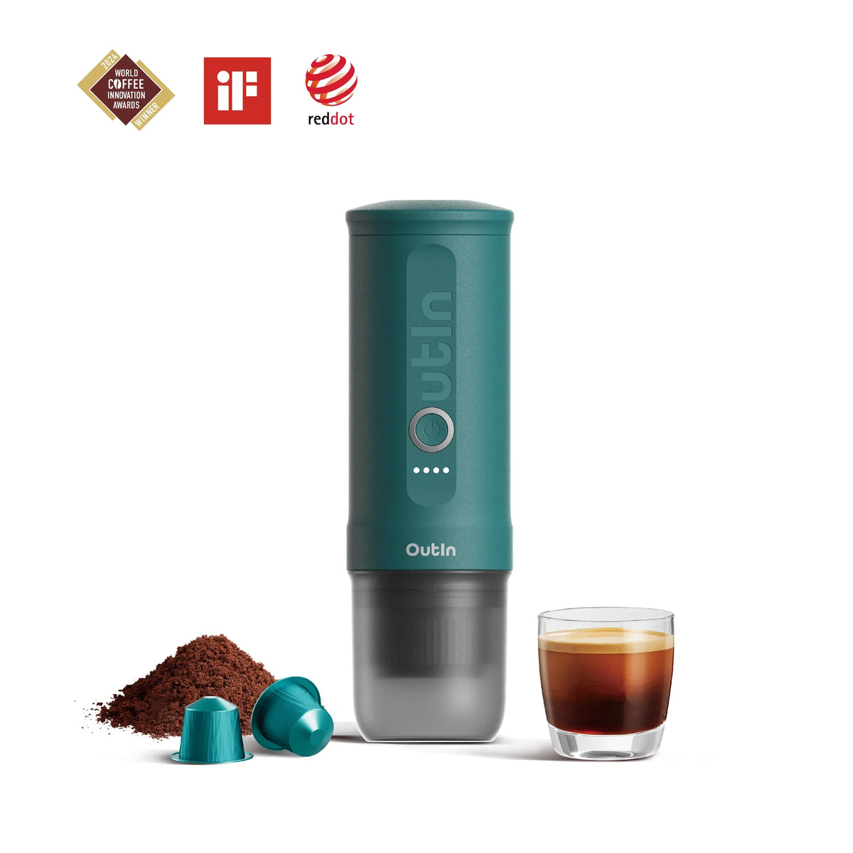 OutIn Nano Portable Electric Espresso Maker – Teal
