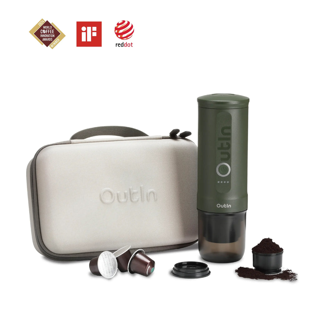 OutIn Nano Portable Espresso Gift Set – Forest Green