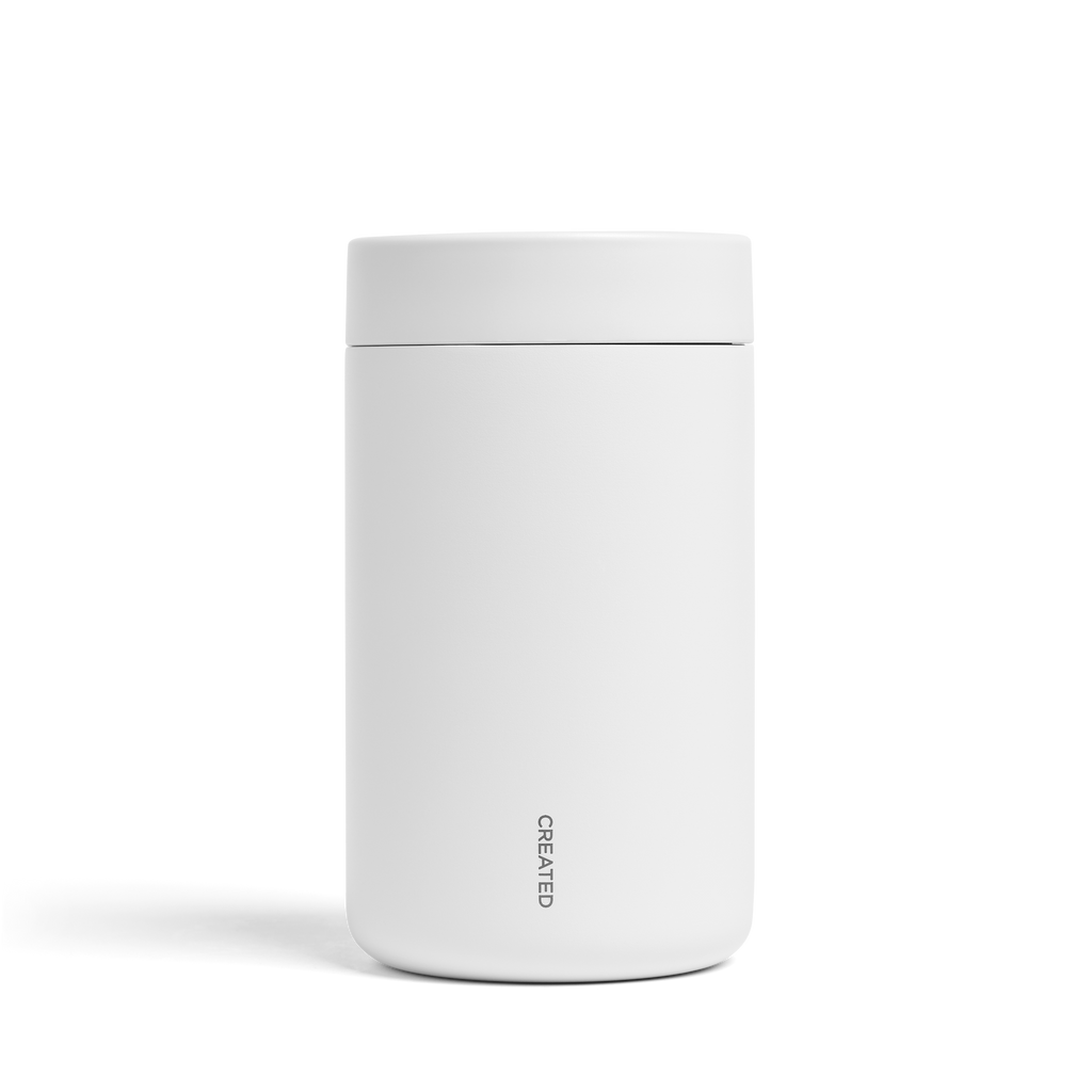 Created Co. Reserve Coffee Canister | Vacuum Seal | 12oz | White
