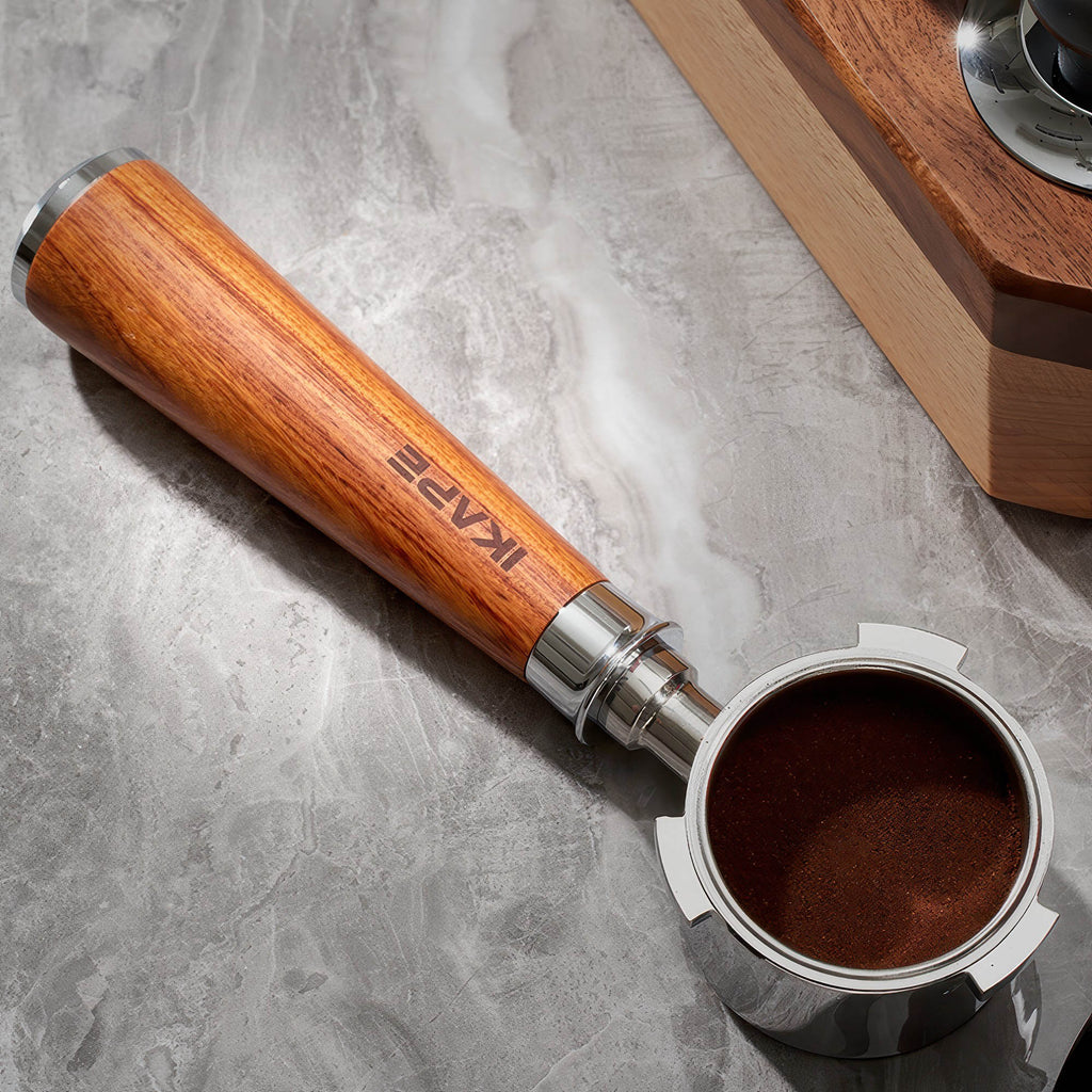 Solid Wood Handle Bottomless Portafilter - Shop Coffee Hobby