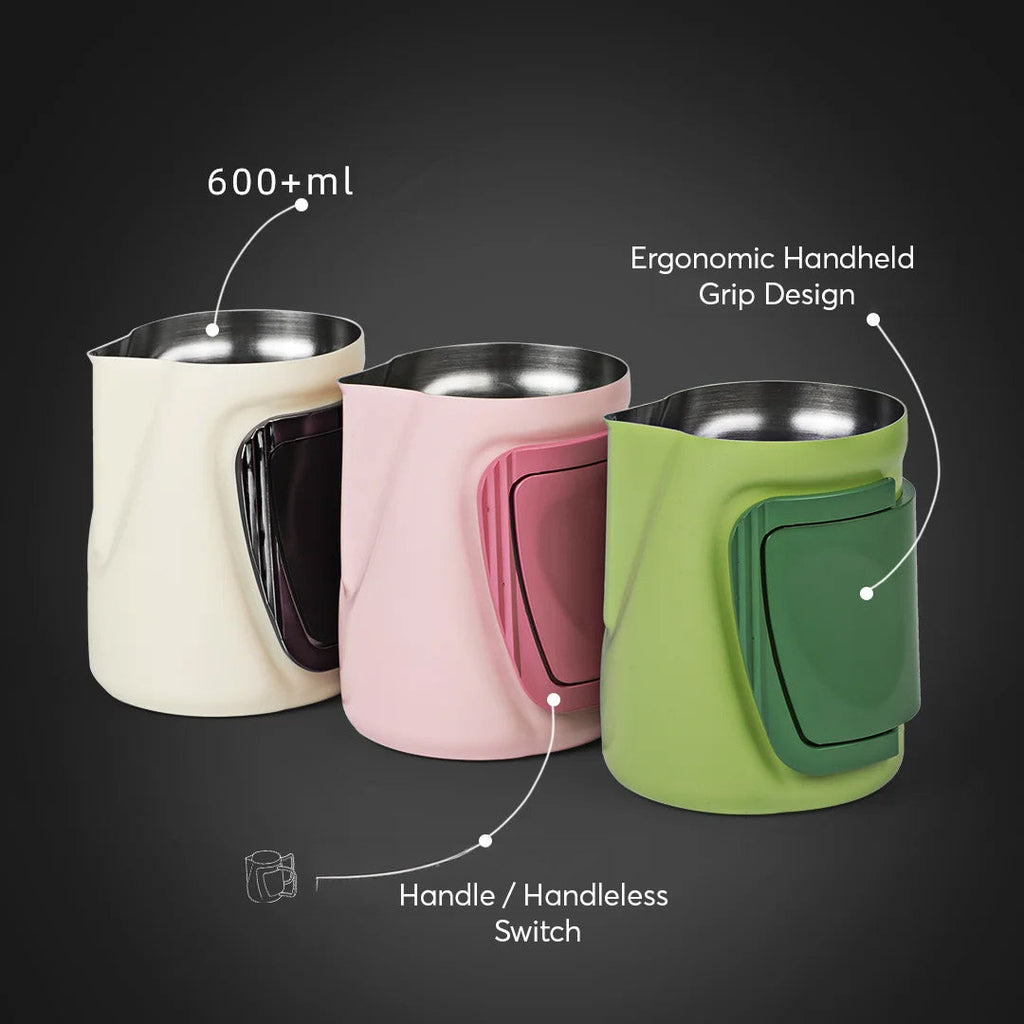 Convertible Foldable Handle Latte Pitcher - Shop Coffee Hobby