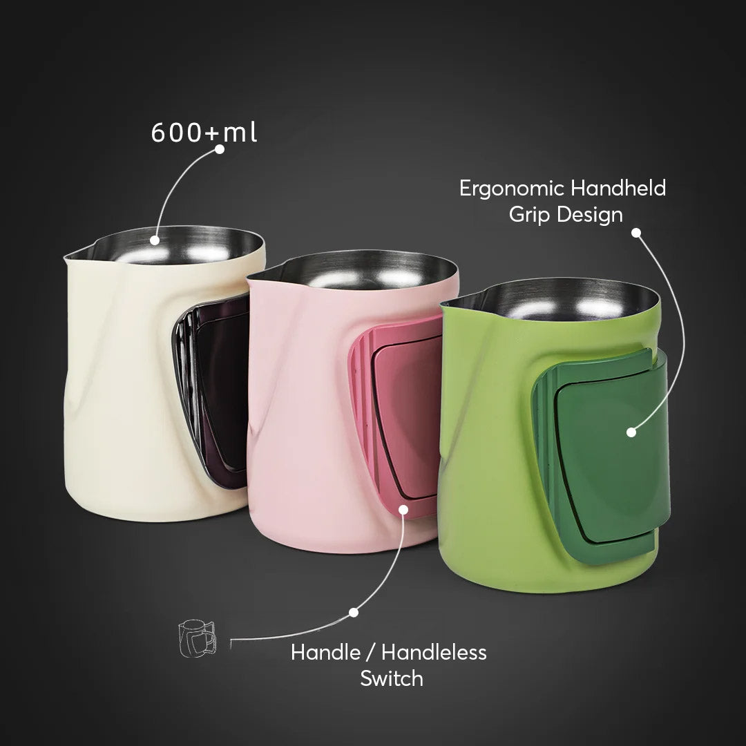 Convertible Foldable Handle Latte Pitcher - Shop Coffee Hobby