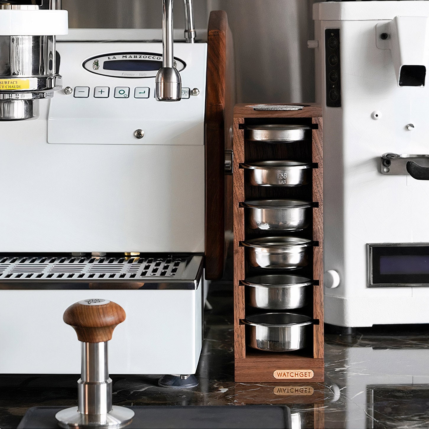 Walnut Filter Baskets Storage - Shop Coffee Hobby