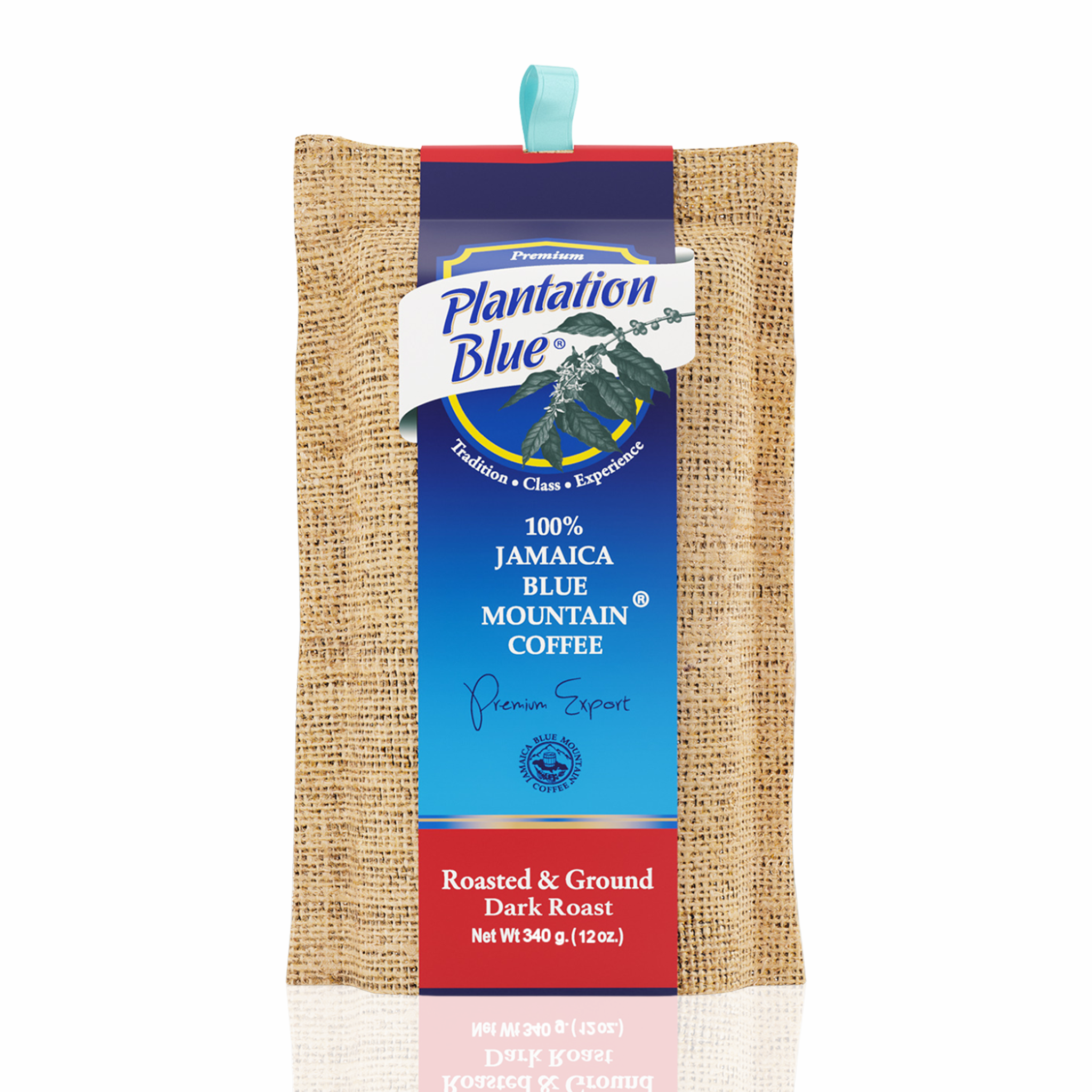 Plantation Blue 100% Jamaica Blue Mountain Coffee - Dark Roasted & Ground (12oz) - Shop Coffee Hobby