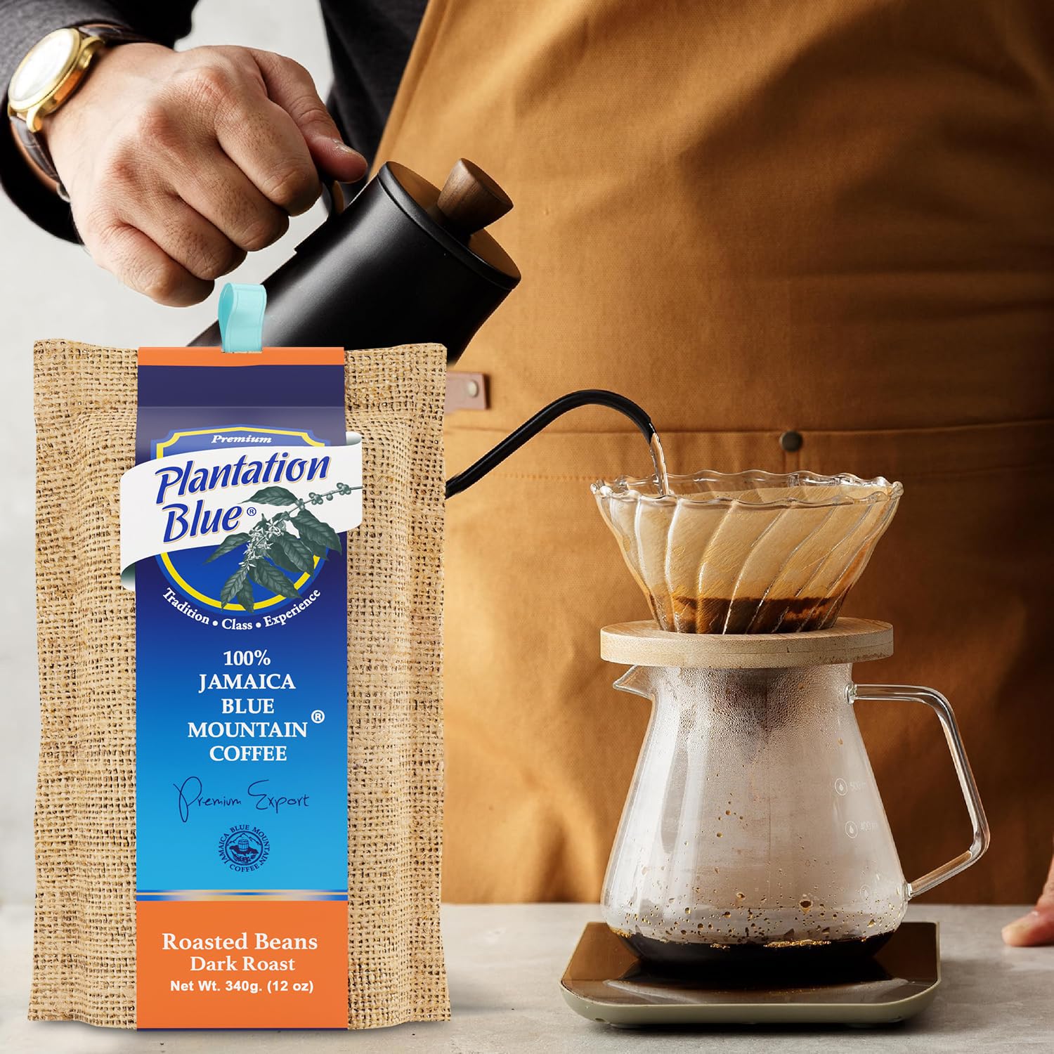 Plantation Blue 100% Jamaica Blue Mountain Coffee - Dark Roasted Beans (12oz) - Shop Coffee Hobby
