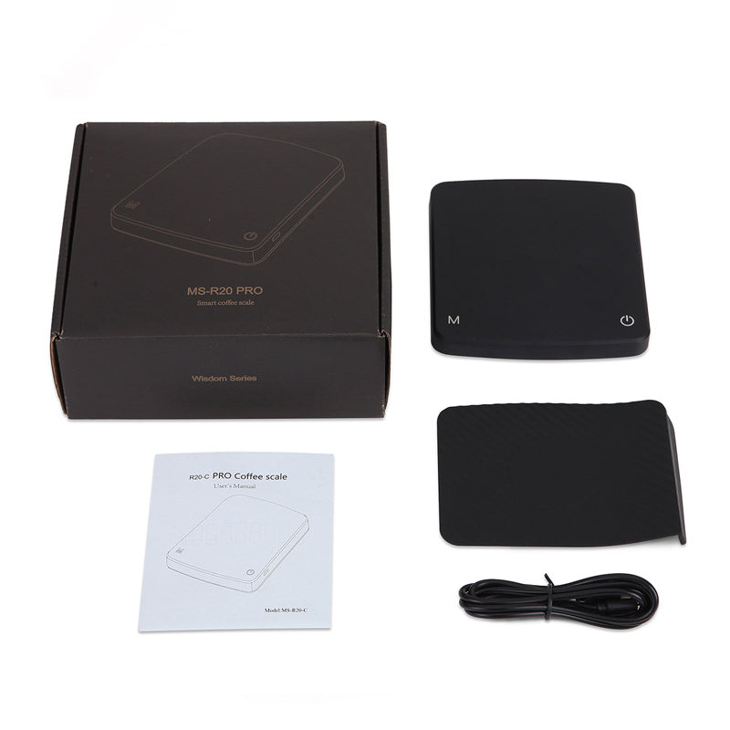 Coffee Electronic Scales High Precision Coffee Bean Weighing Timing Rechargeable Italian Style Hand Brewed Coffee Scales - Shop Coffee Hobby