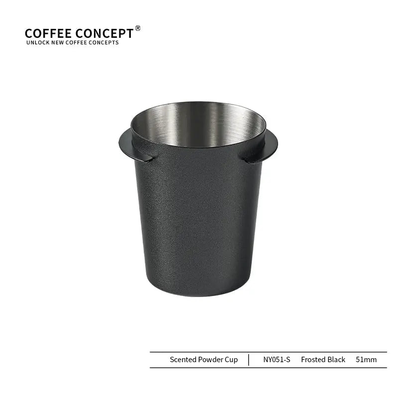 Inverted Aroma Dosing Cup for Espresso – 51mm / 53–54mm / 58mm | Frosted Black or Silver