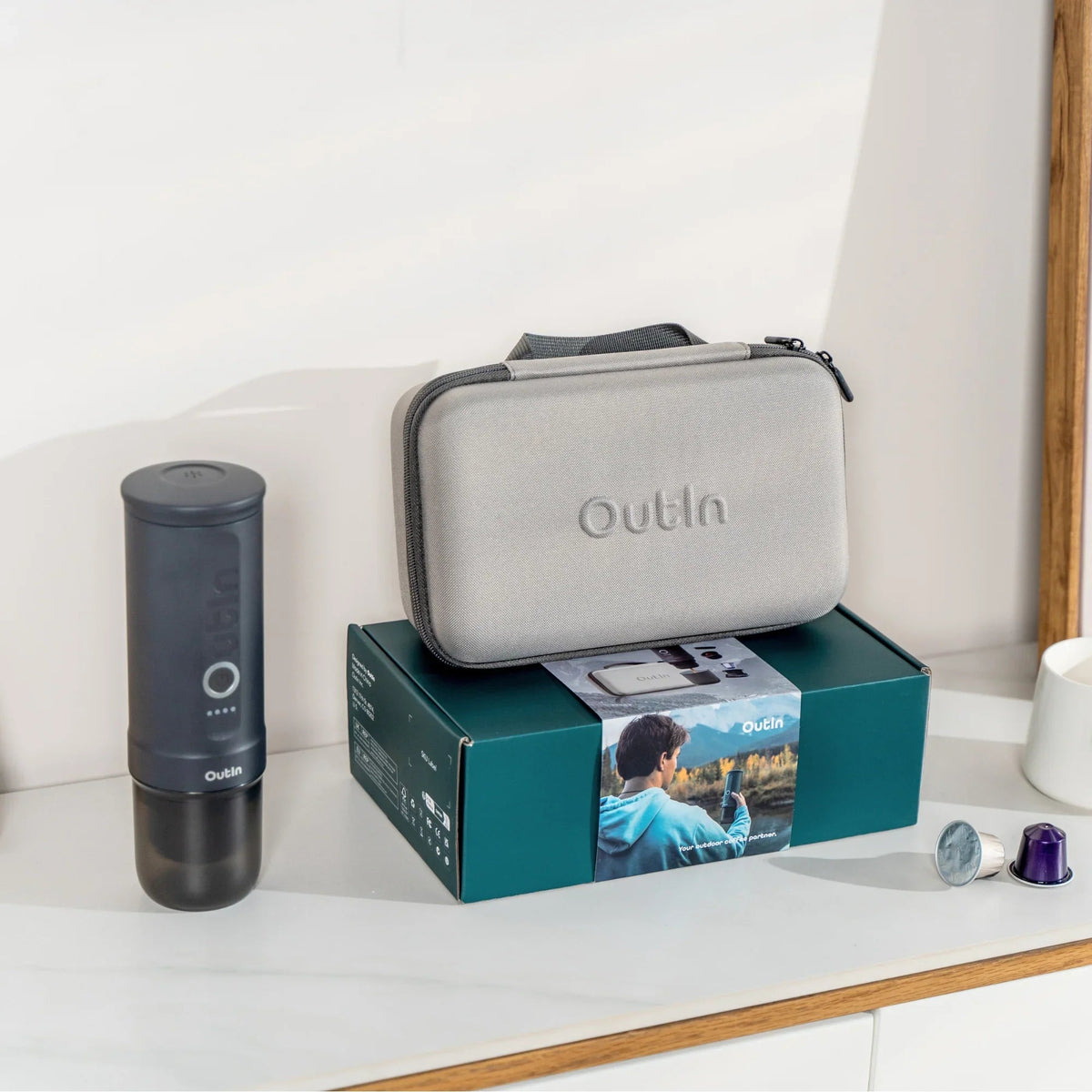 OutIn Nano Portable Espresso Gift Set – Space Grey