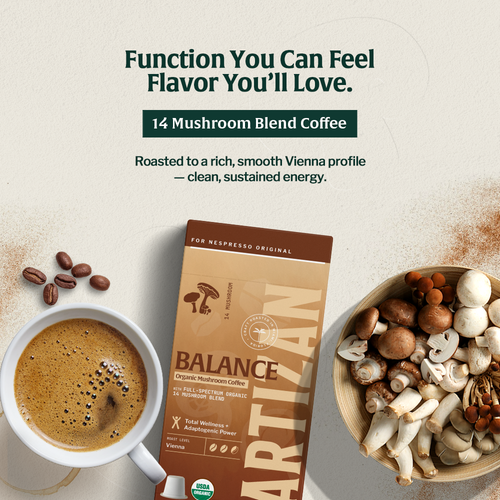 10-count Artizan Organic Mushroom Espresso Capsules