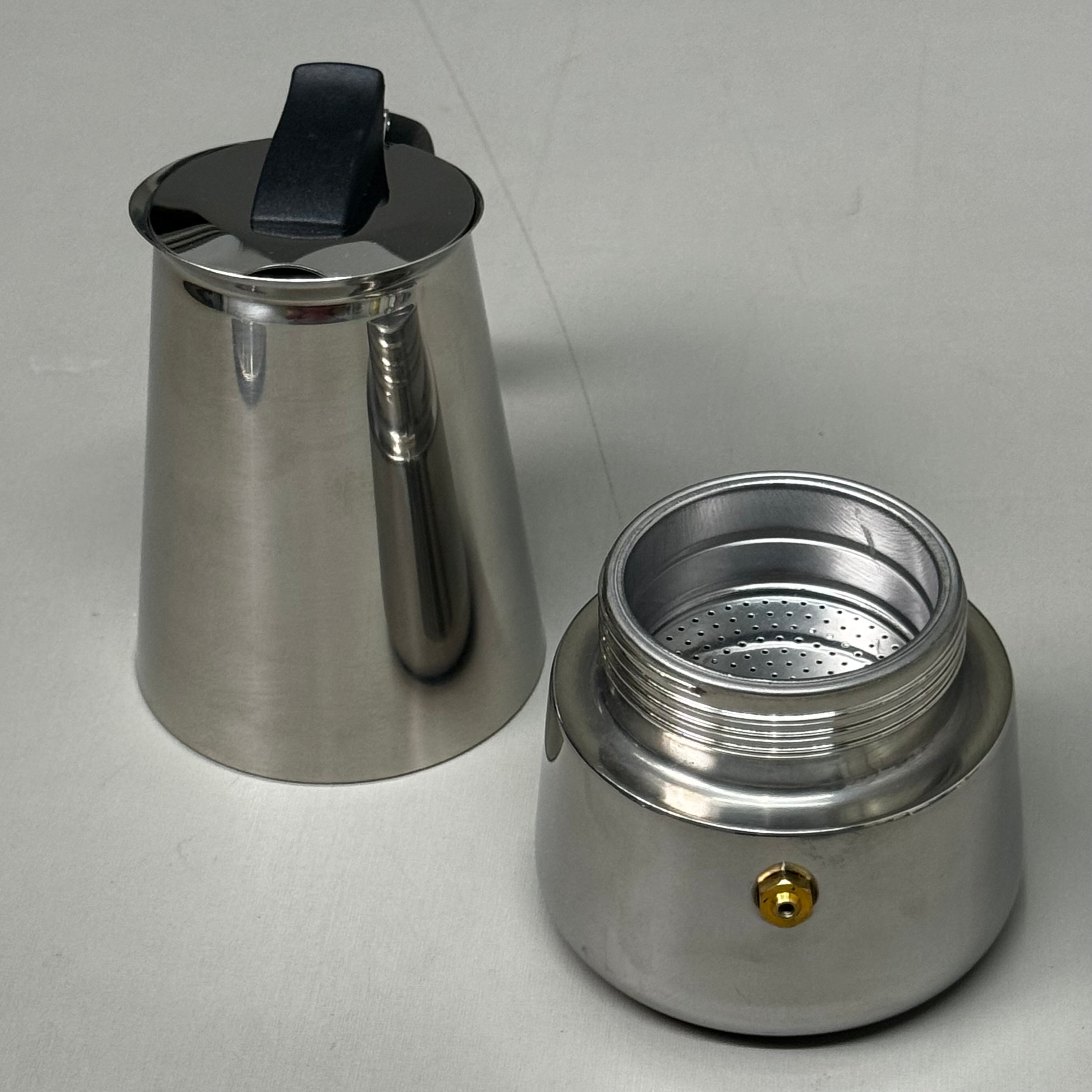 Cook Prep Eat 5-Piece Stainless Steel Stovetop Espresso Maker Set with Cups