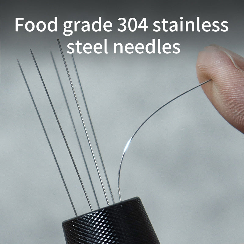 Black version of Espresso WDT Needle Distributor with Base.