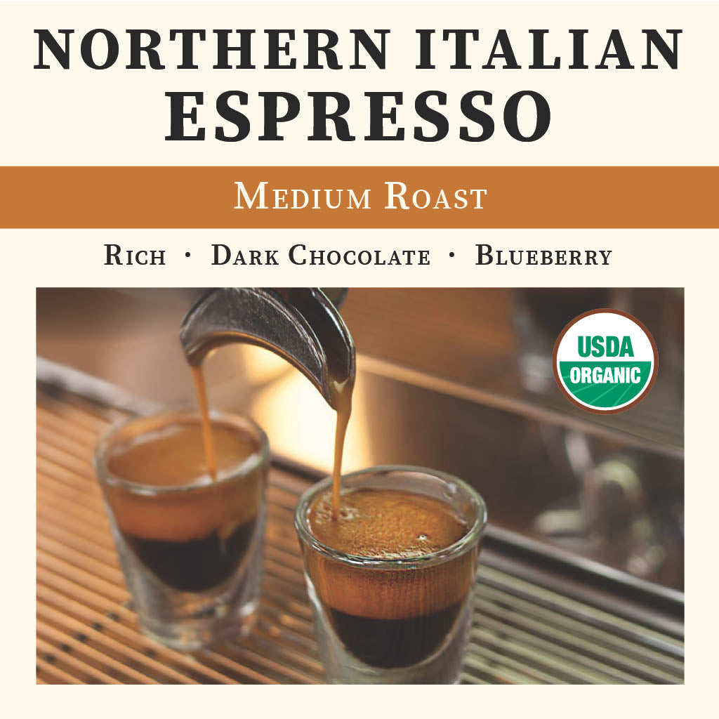 Thanksgiving Coffee Company Northern Italian Style Espresso – Medium Roast Coffee Blend