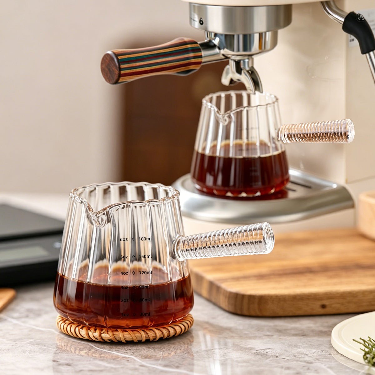 180ml Borosilicate Glass Coffee Cup with Handle - Shop Coffee Hobby