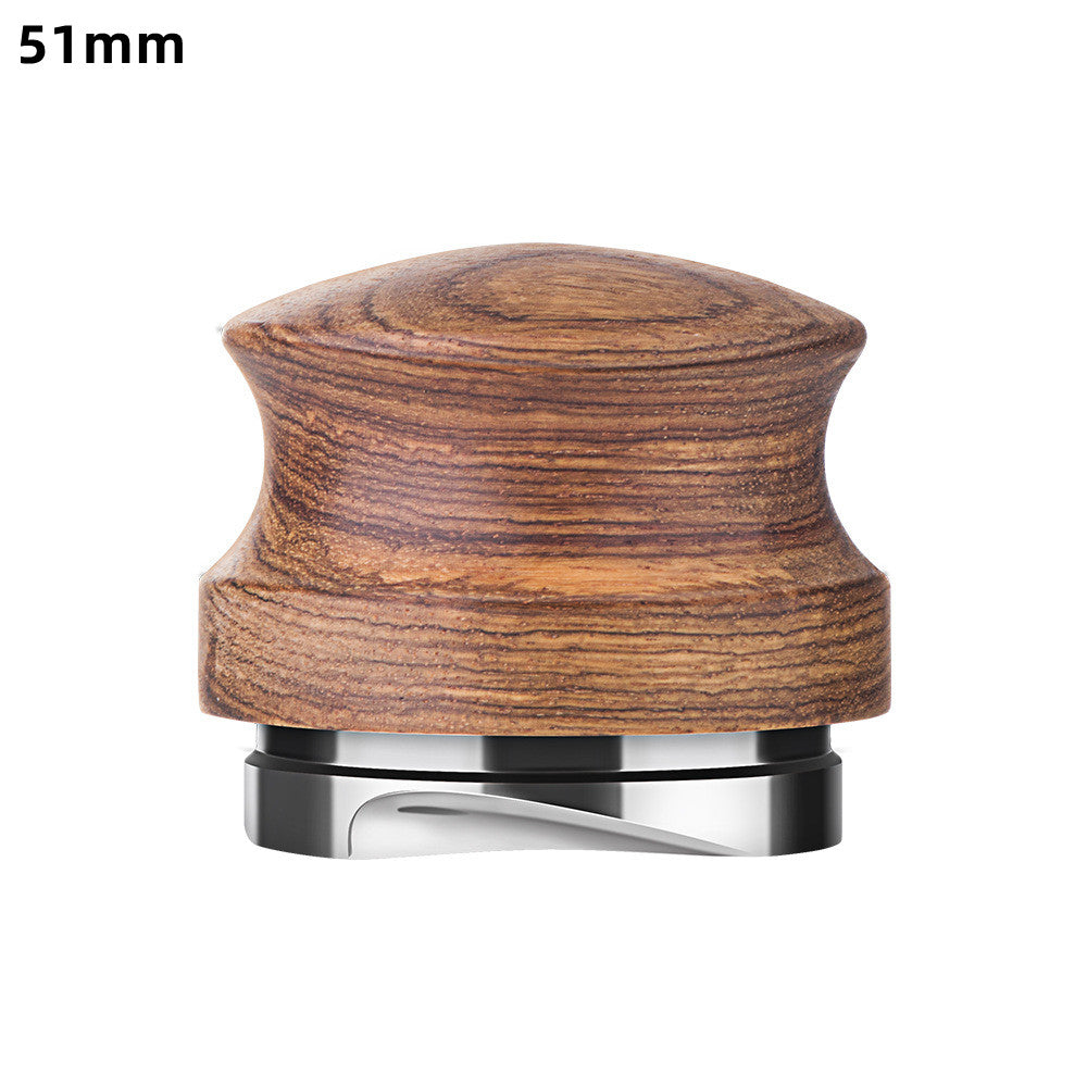 Espresso Coffee Distributor — Walnut Handle, Adjustable Depth, 51/53/58mm