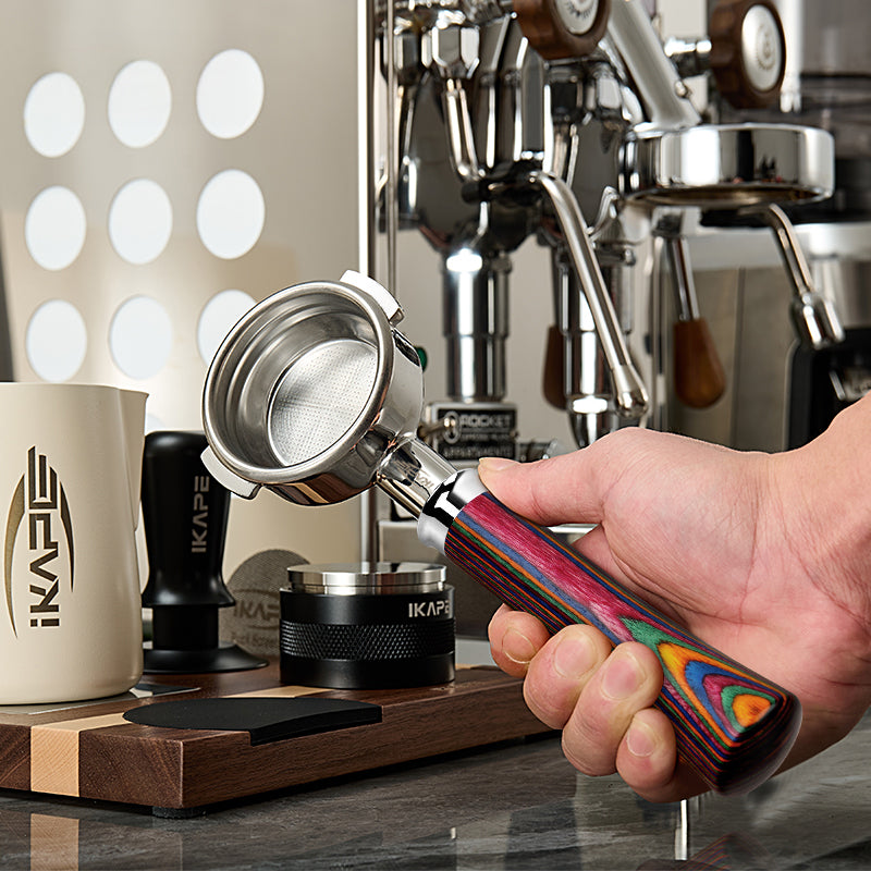 Bottomless Portafilter Colorful Wooden Handle - Shop Coffee Hobby
