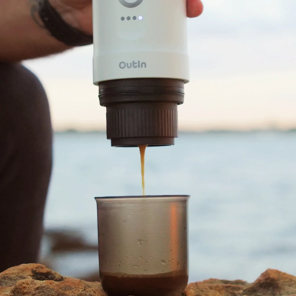 OutIn Nano Portable Electric Espresso Maker – Pearl White