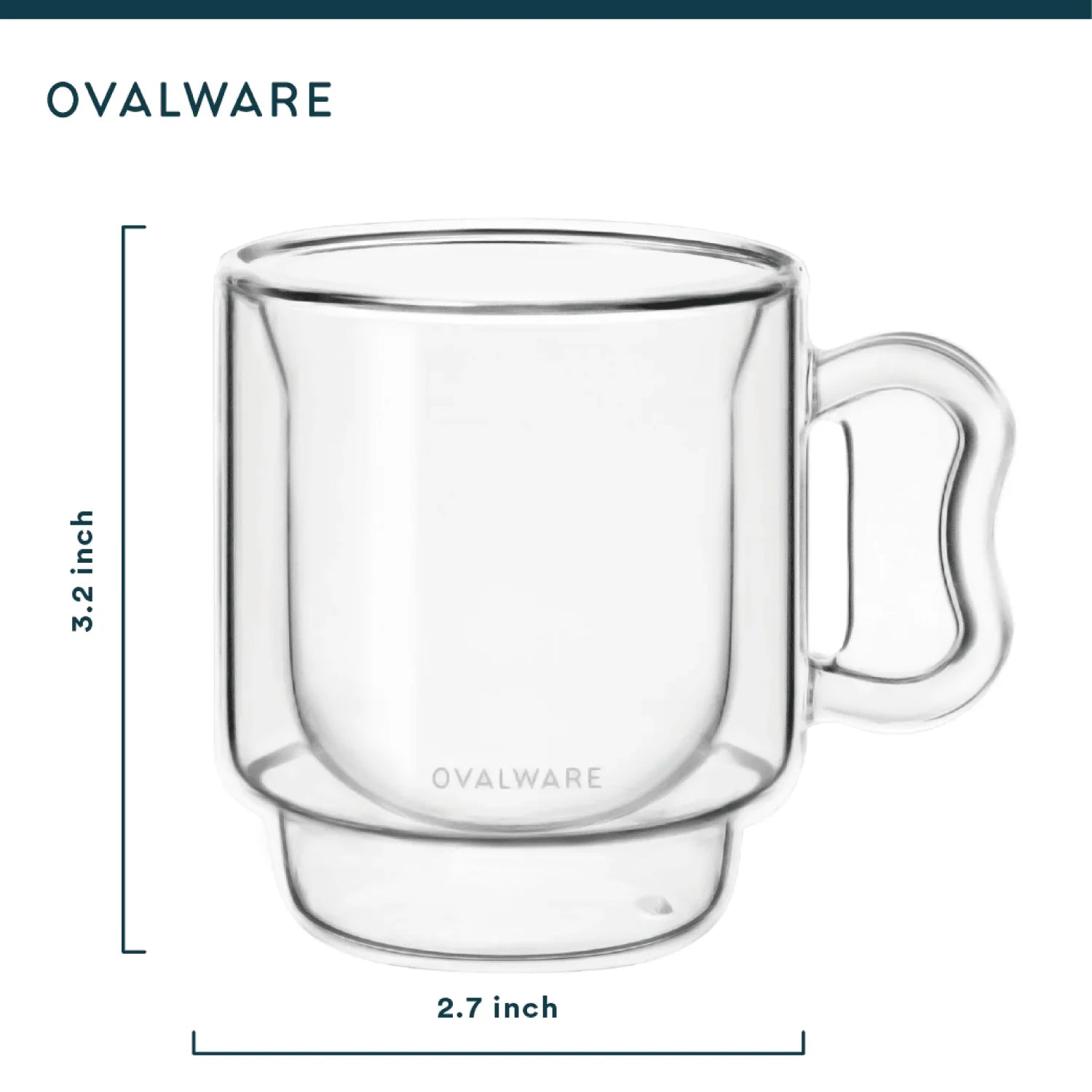Double‑Wall Espresso Cups – 120ml / 4oz Borosilicate Glass (Set of 2 or 4) – Ovalware