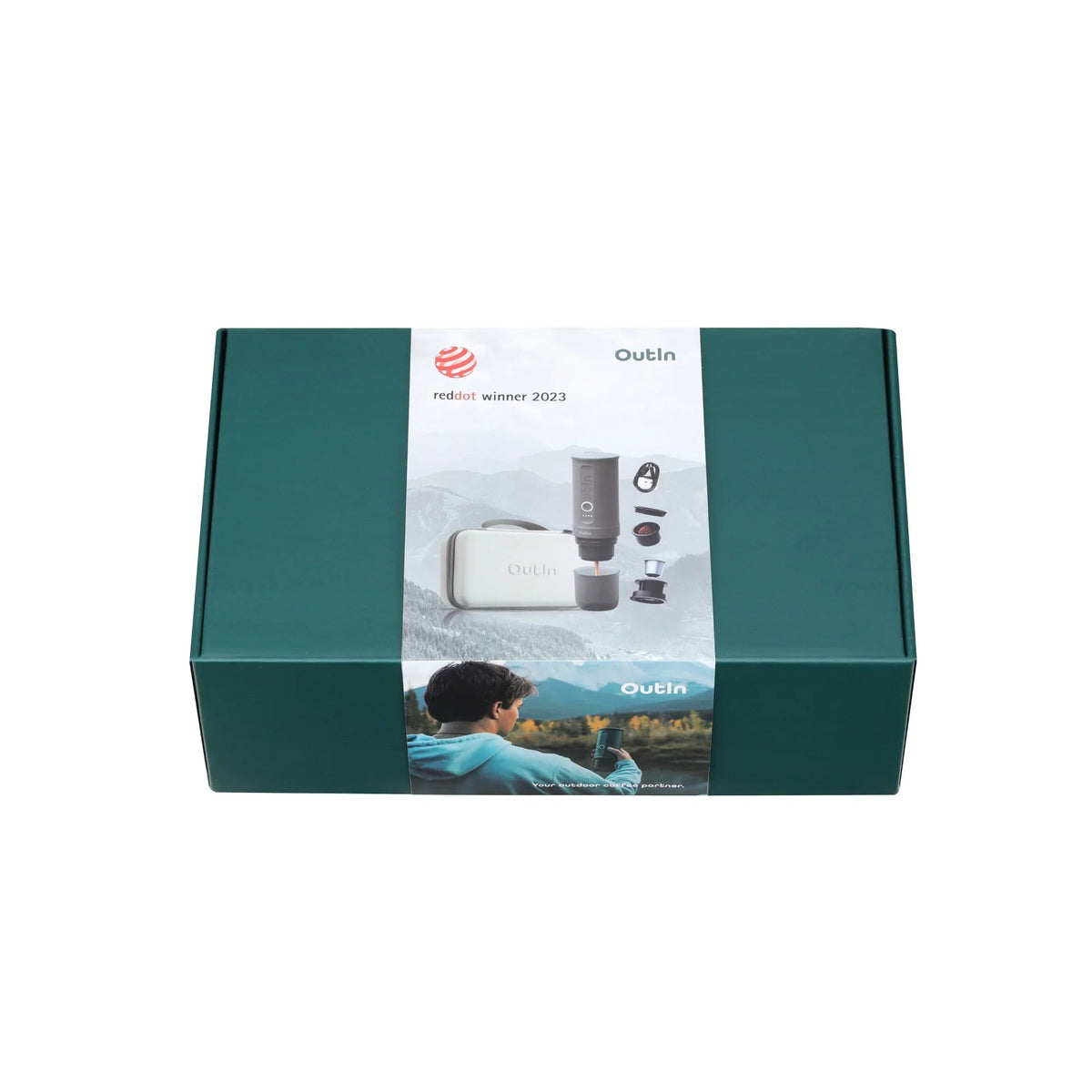 OutIn Nano Portable Espresso Gift Set – Forest Green