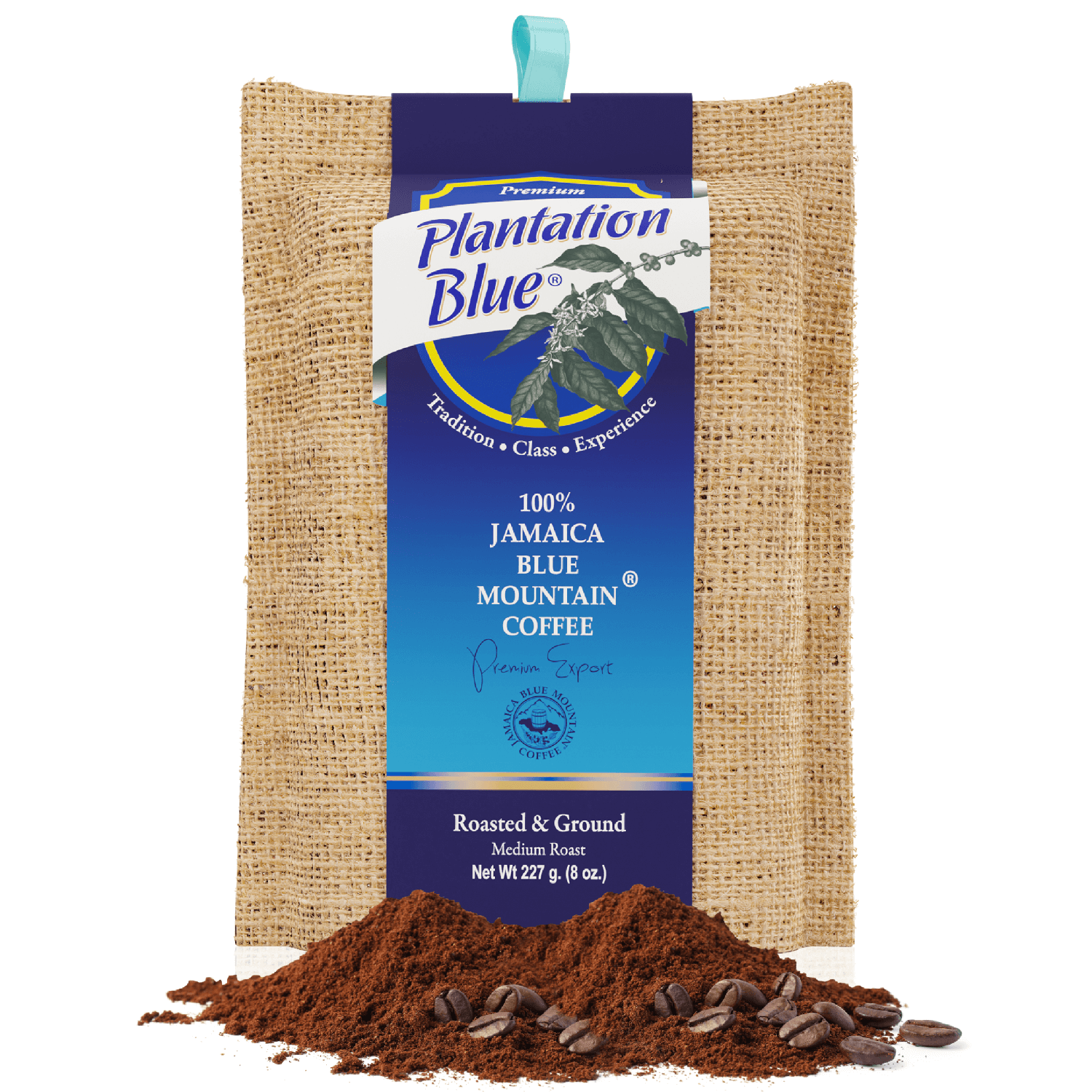Plantation Blue 100% Jamaica Blue Mountain Coffee - Medium Roast - 8oz Ground - Shop Coffee Hobby