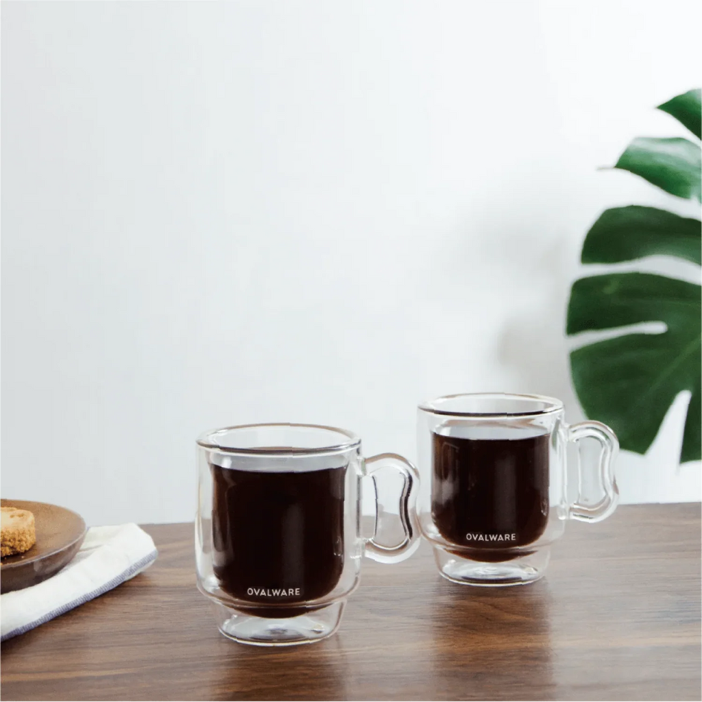 Double‑Wall Espresso Cups – 120ml / 4oz Borosilicate Glass (Set of 2 or 4) – Ovalware