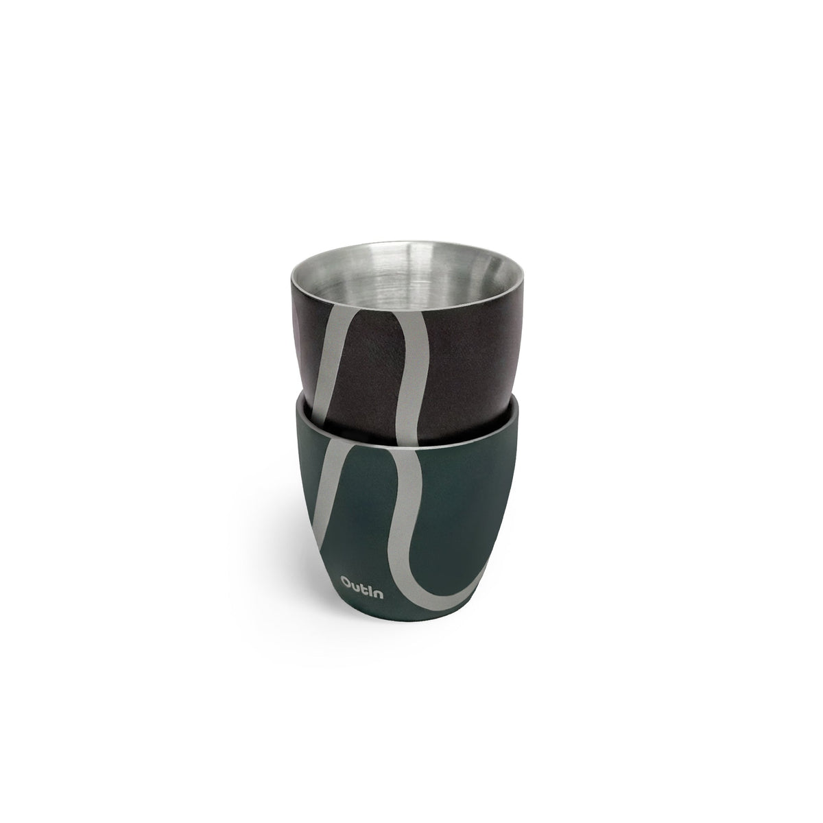 OutIn Double-Wall Stainless Espresso Cups – Set of 2