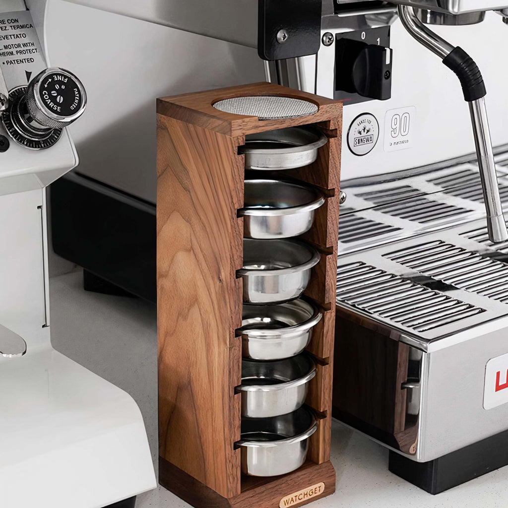 Walnut Filter Baskets Storage - Shop Coffee Hobby