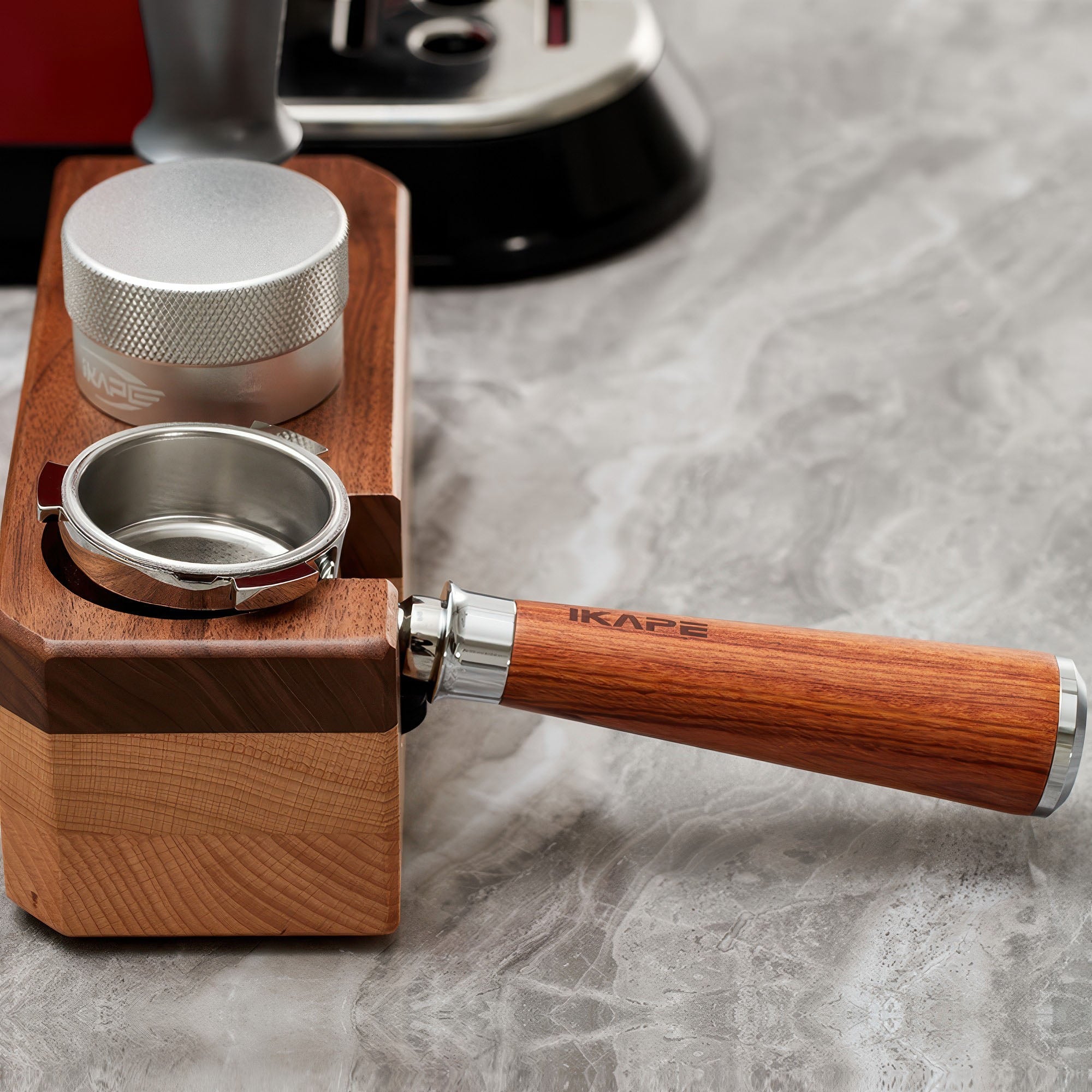 Solid Wood Handle Bottomless Portafilter - Shop Coffee Hobby