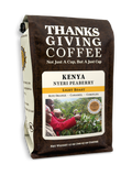 Thanksgiving Coffee Company Kenya Nyeri Peaberry – Light Roast Single-Origin Coffee in Whole Bean and 12oz Bag