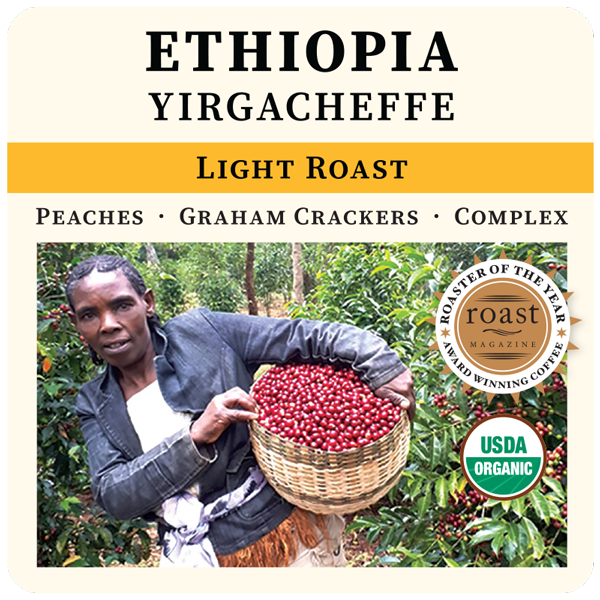 Award-winning Ethiopia Yirgacheffe Gedeb Worka Co-op Light Roast Coffee