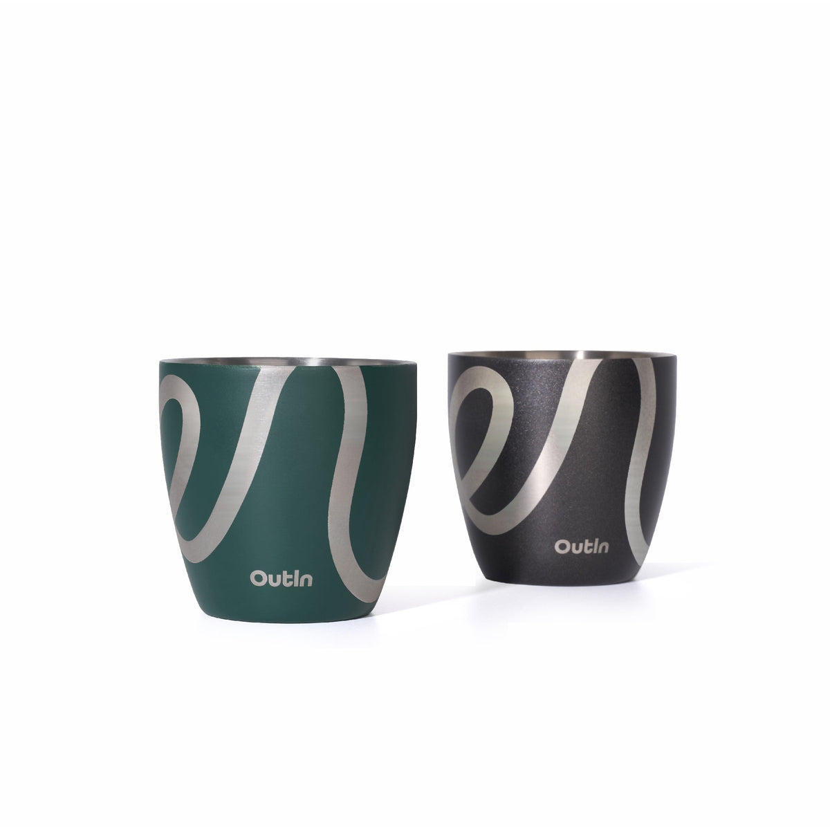 OutIn Double-Wall Stainless Espresso Cups – Set of 2
