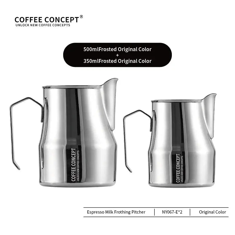 Bell-Shape Milk Frothing Pitcher for Latte Art – 350ml & 500ml