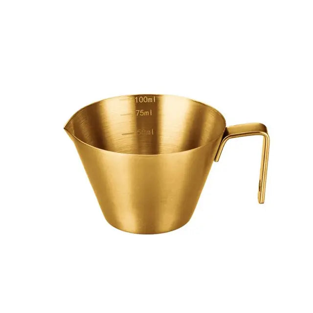 100ml Stainless Steel Espresso Measuring Cup with Pour Spout