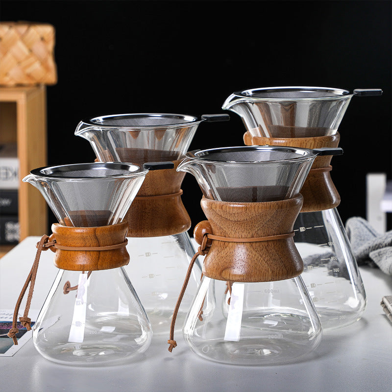 High Borosilicate Glass Hand Brewed Coffee Pot, Glass Coffee Pot, Coffee Set, Coffee Sharing Pot, Coffee Pot - Shop Coffee Hobby