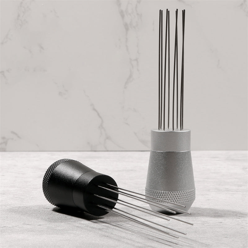 Magnetic Espresso WDT Tool with Stainless Steel Needle Distributor for precise temperature measurement.