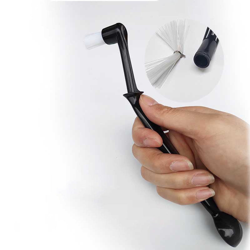 Long Handle Coffee Machine Cleaning Brush Elbow Coffee Machine Brush Spoon Coffee Machine Brew Head Cleaning Set - Shop Coffee Hobby