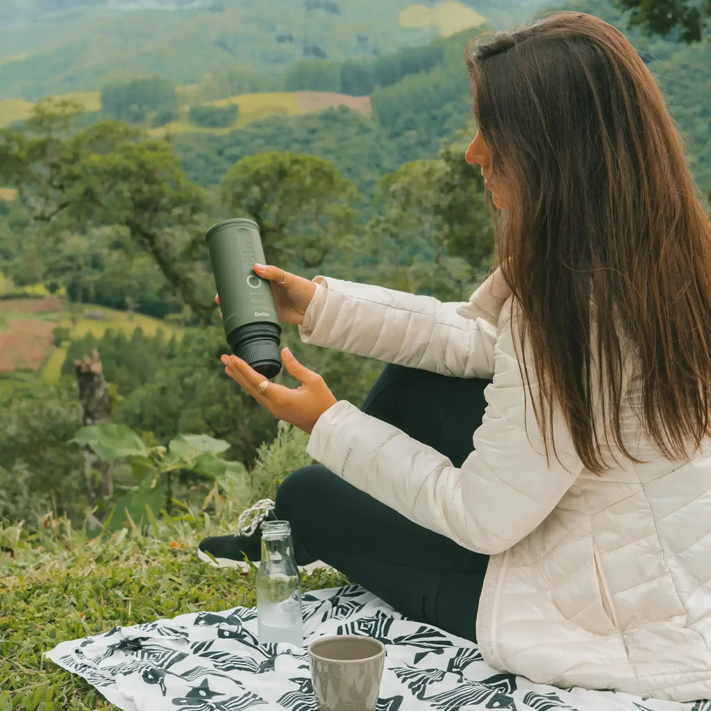 OutIn Nano Portable Electric Espresso Maker – Forest Green