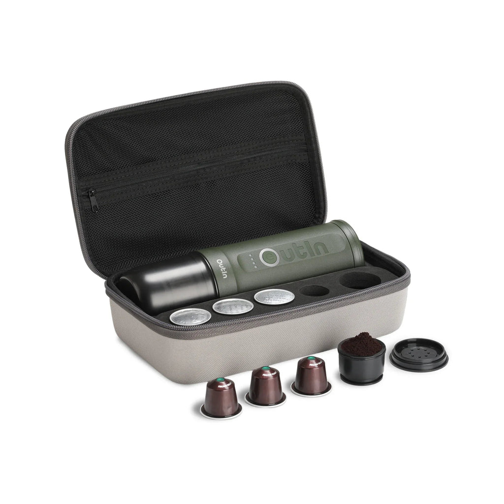 OutIn Nano Portable Espresso Gift Set – Forest Green