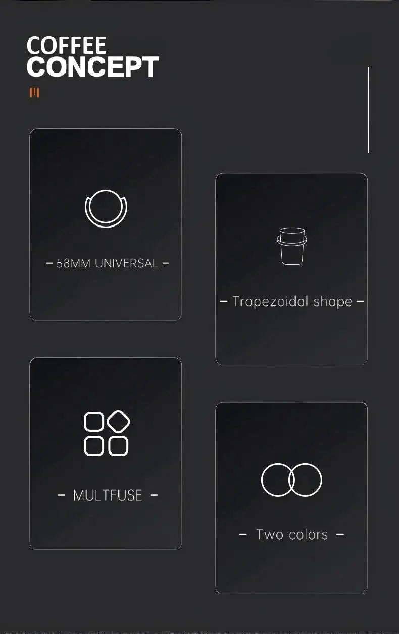 Inverted Aroma Espresso Dosing Cup – 51mm / 53–54mm / 58mm Stainless Steel
