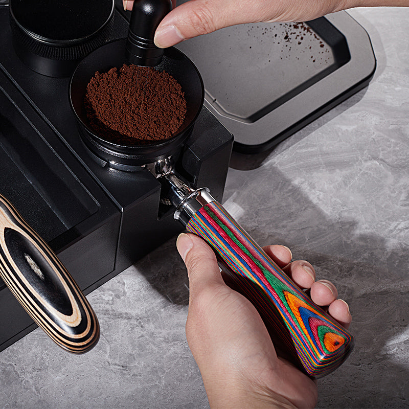 Bottomless Portafilter Colorful Wooden Handle - Shop Coffee Hobby