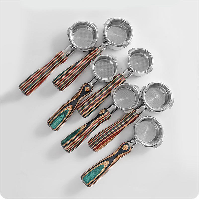 Colored wood bottomless coffee machine handle Italian coffee machine handle - Shop Coffee Hobby