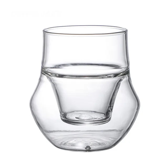 Double-Wall Insulated Glass Espresso Mug – 120ml | Heat-Resistant, Anti-Scald