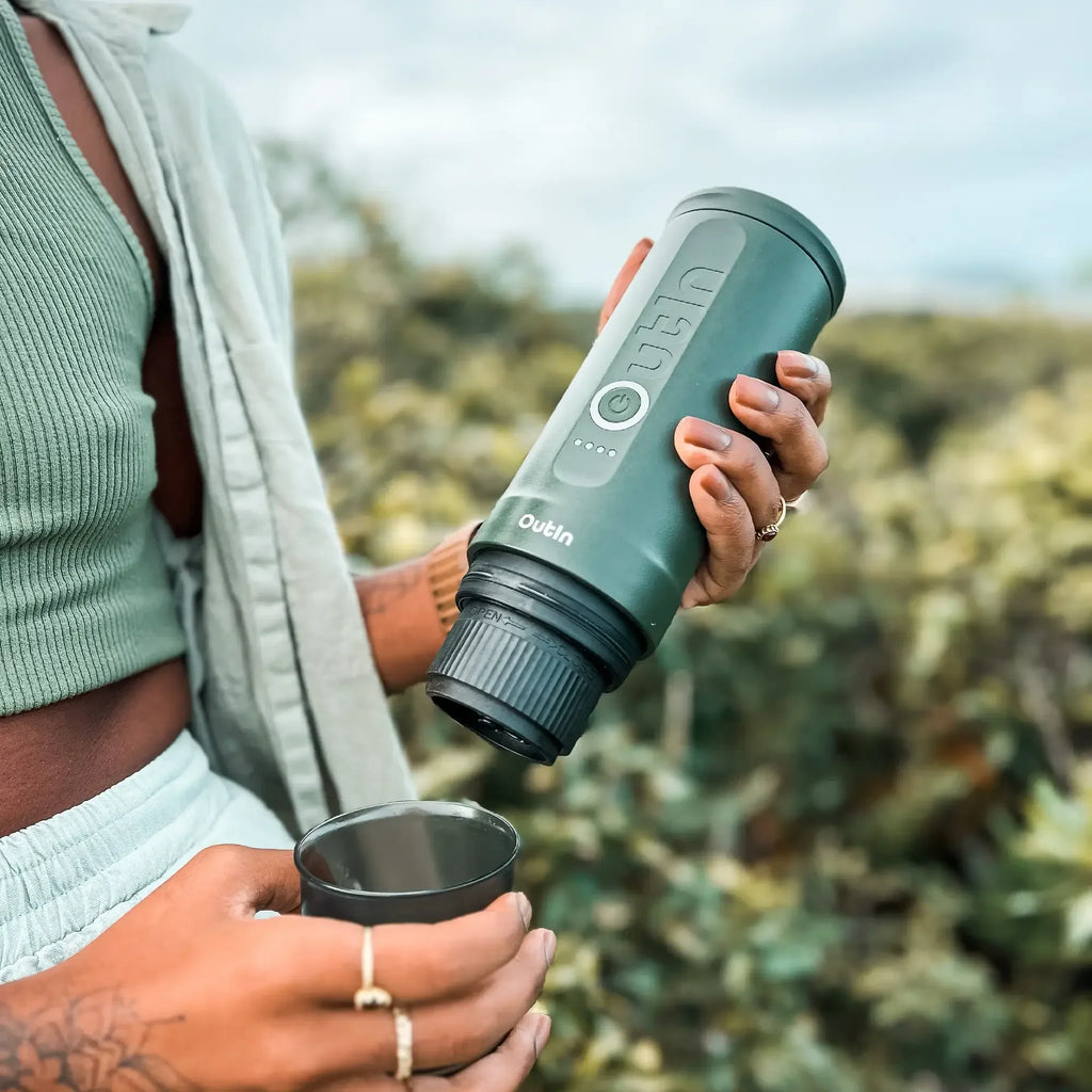 OutIn Nano Portable Electric Espresso Maker – Forest Green