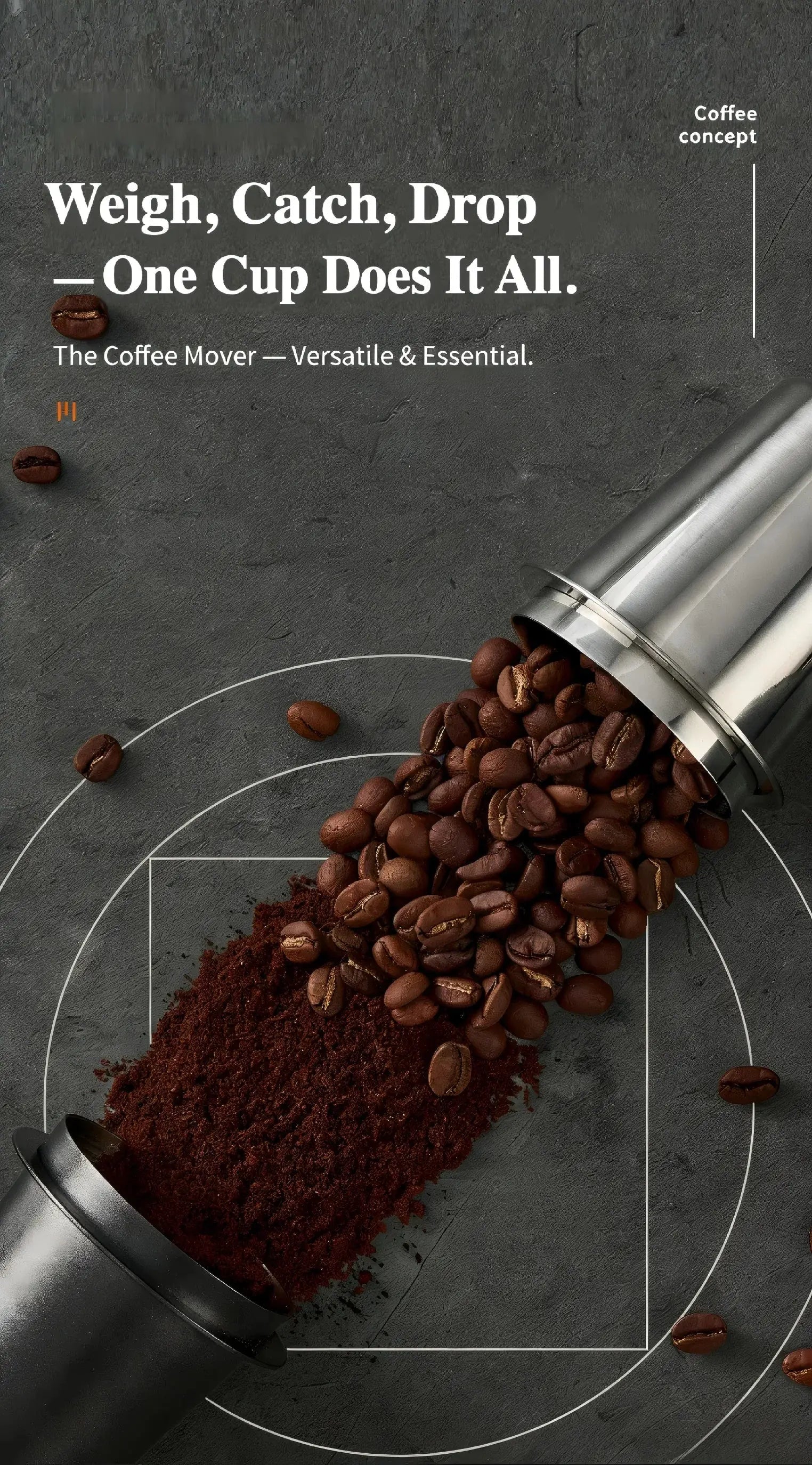 Inverted Aroma Espresso Dosing Cup – 51mm / 53–54mm / 58mm Stainless Steel