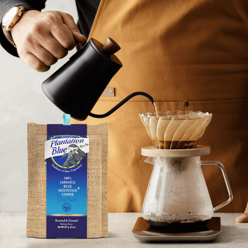 Plantation Blue 100% Jamaica Blue Mountain Coffee - Medium Roast - 8oz Ground - Shop Coffee Hobby