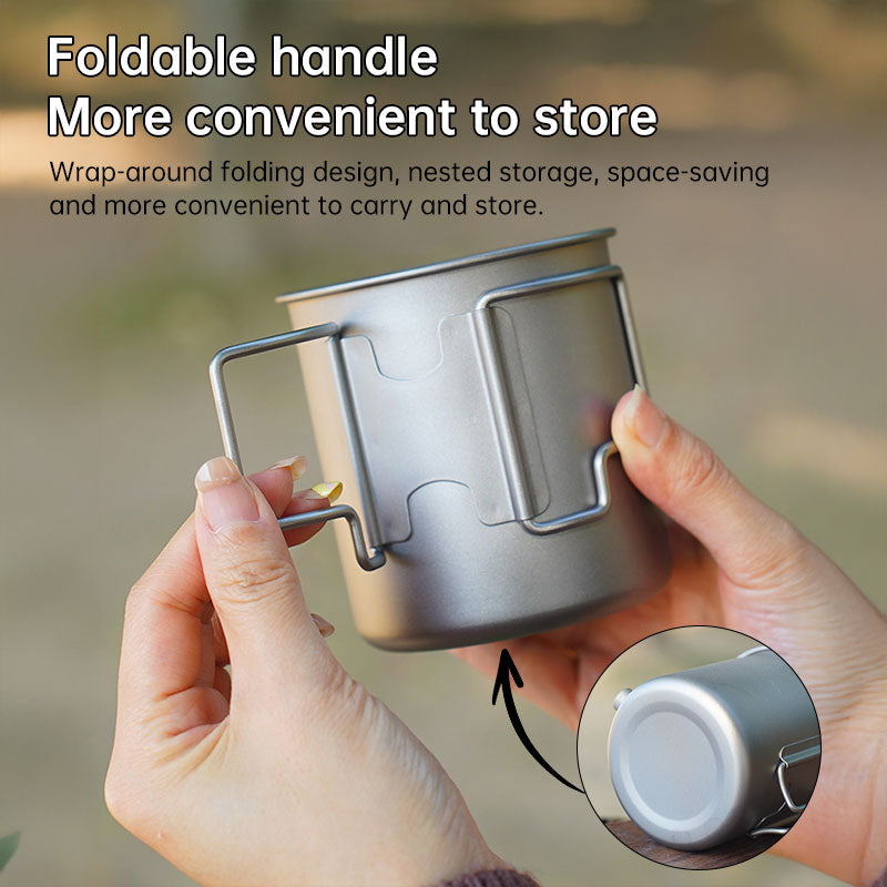 Titanium Gooseneck Pour Over Kettle | 420ml | Folding Handle | Camping & Travel